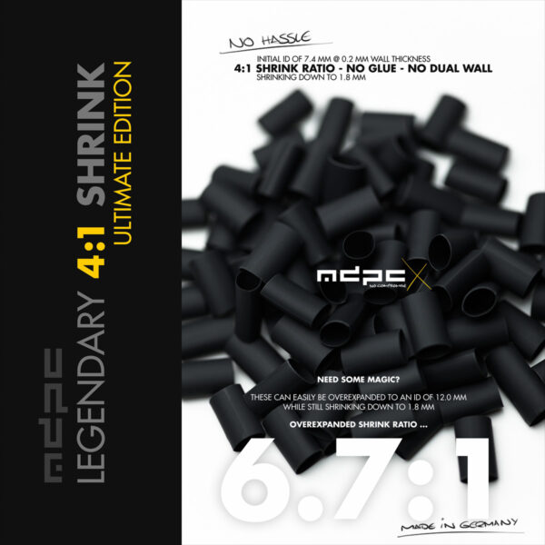 BLACK | 4:1 | SMALL PRE-CUT zsugorcső